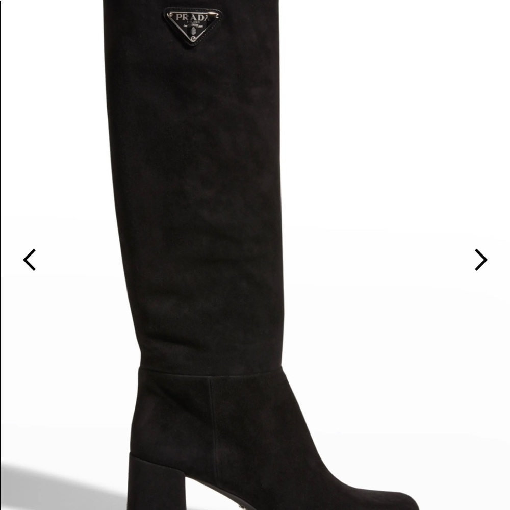 COPY - Knee HighSuede Prada Boot (Black) - Picture 5 of 13